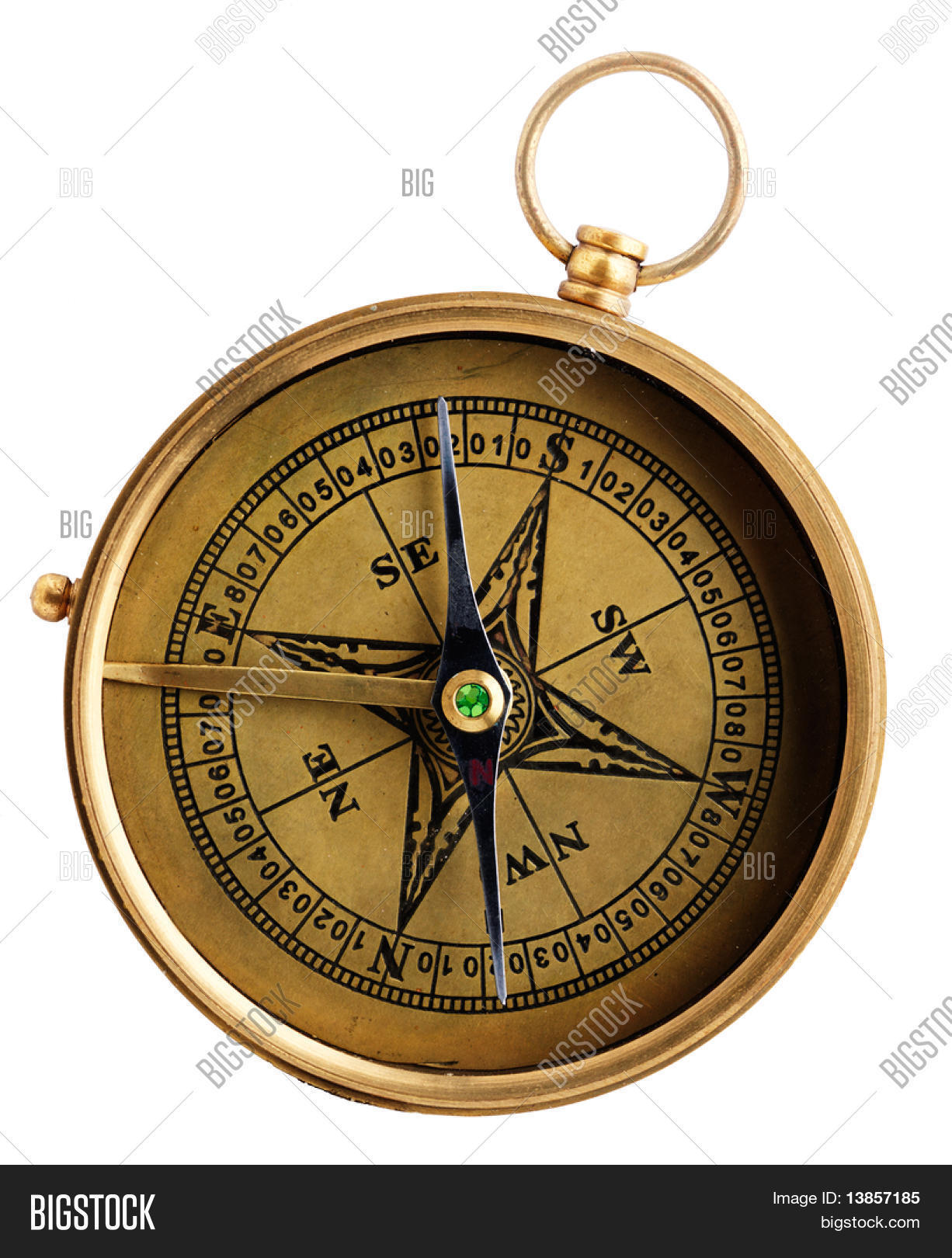 Vintage Compass Isolated On White Image & Photo Bigstock