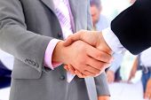 stock photo of handshake  - handshake isolated on white background - JPG 