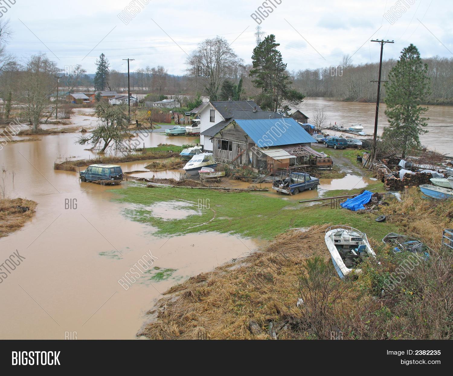 Chehalis River Flood Aftermath, Image & Photo Bigstock