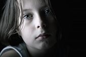 foto of keys  - Low Key Shot of Sad Child against Dark Background - JPG 