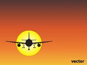 pic of transportation  - Vector concept or conceptual black plane - JPG 