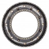 foto of industrial  - Industrial metal alphabet letter O - JPG 