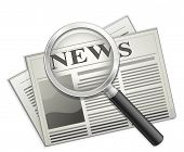 pic of newspaper  - Newspaper and Magnifying glass - JPG 