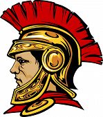 image of trojan  - Vector Graphic of a Greek Spartan or Trojan wearing a Helmet - JPG 