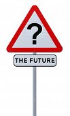 stock photo of future  - Road sign implying uncertainty of the future  - JPG 