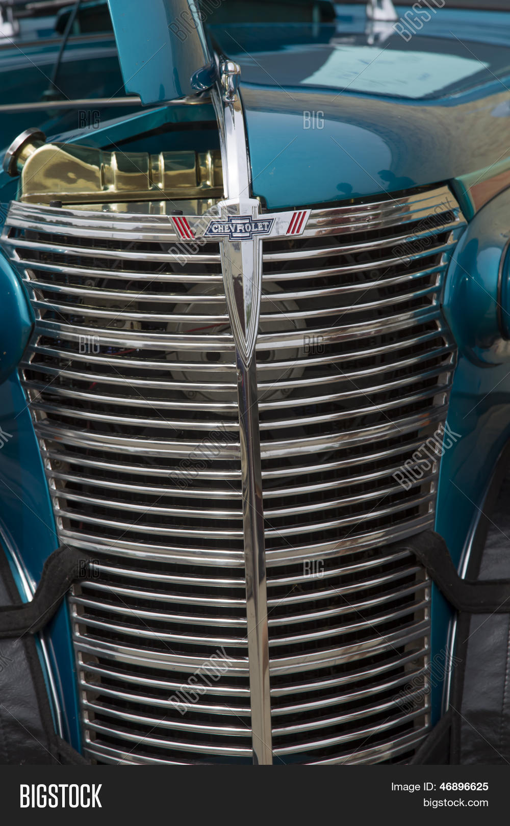 1938 Blue Chevy Coupe Grill Image & Photo | Bigstock