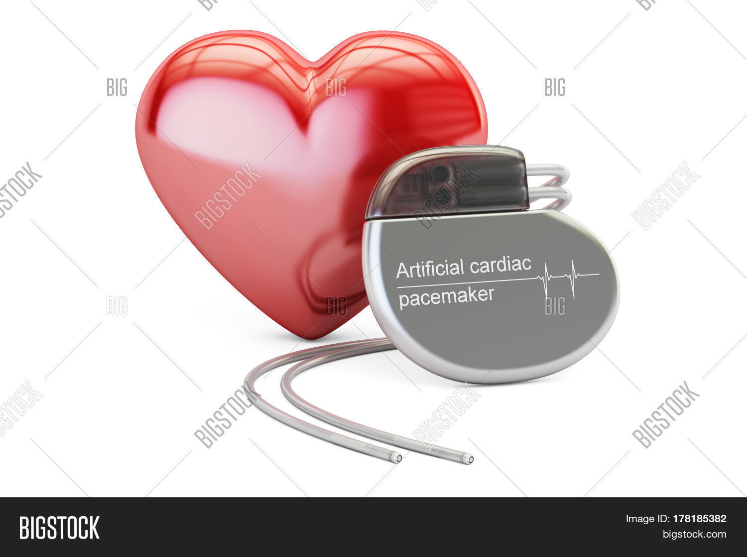 Artificial Cardiac Pacemaker Red Image & Photo Bigstock