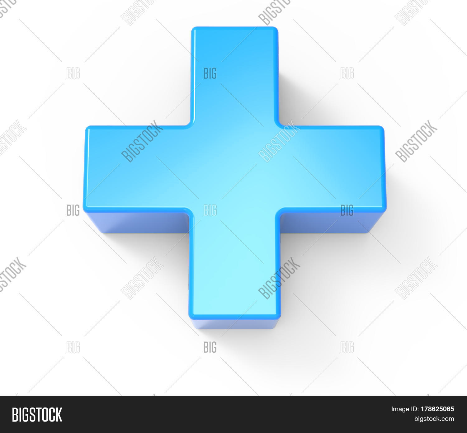 Blue Plus Sign Image & Photo Bigstock