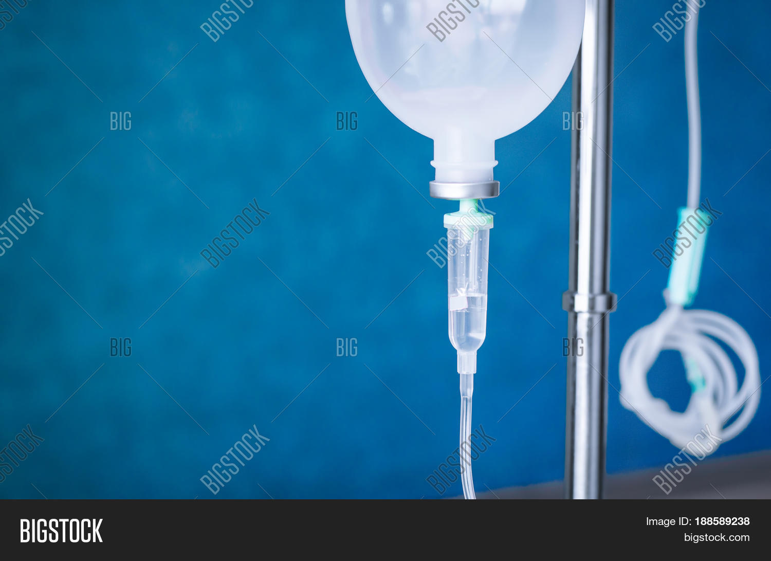 close up saline iv drip for patient and infusion