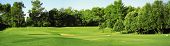 picture of golf  - A panorama of a golf club field in France - JPG 