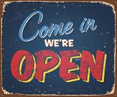 image of sign  - Vintage tin sign  - JPG 