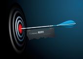 image of on target  - Vector Target with place for your text - JPG 