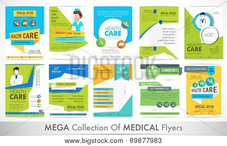 mega collection of different stylish flyers for health and different flyers