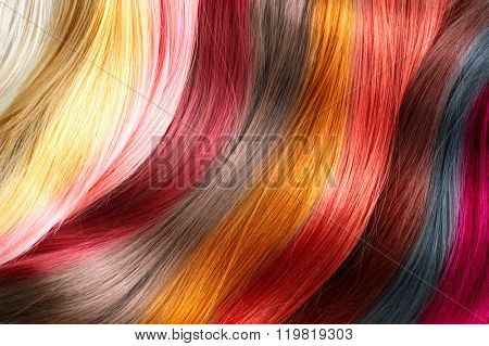 Hair Colors Palette Texture Background Colours Set Hair Colors Palette Texture Background Colours Set Tints Dyed Color Samples Poster Id 119819303