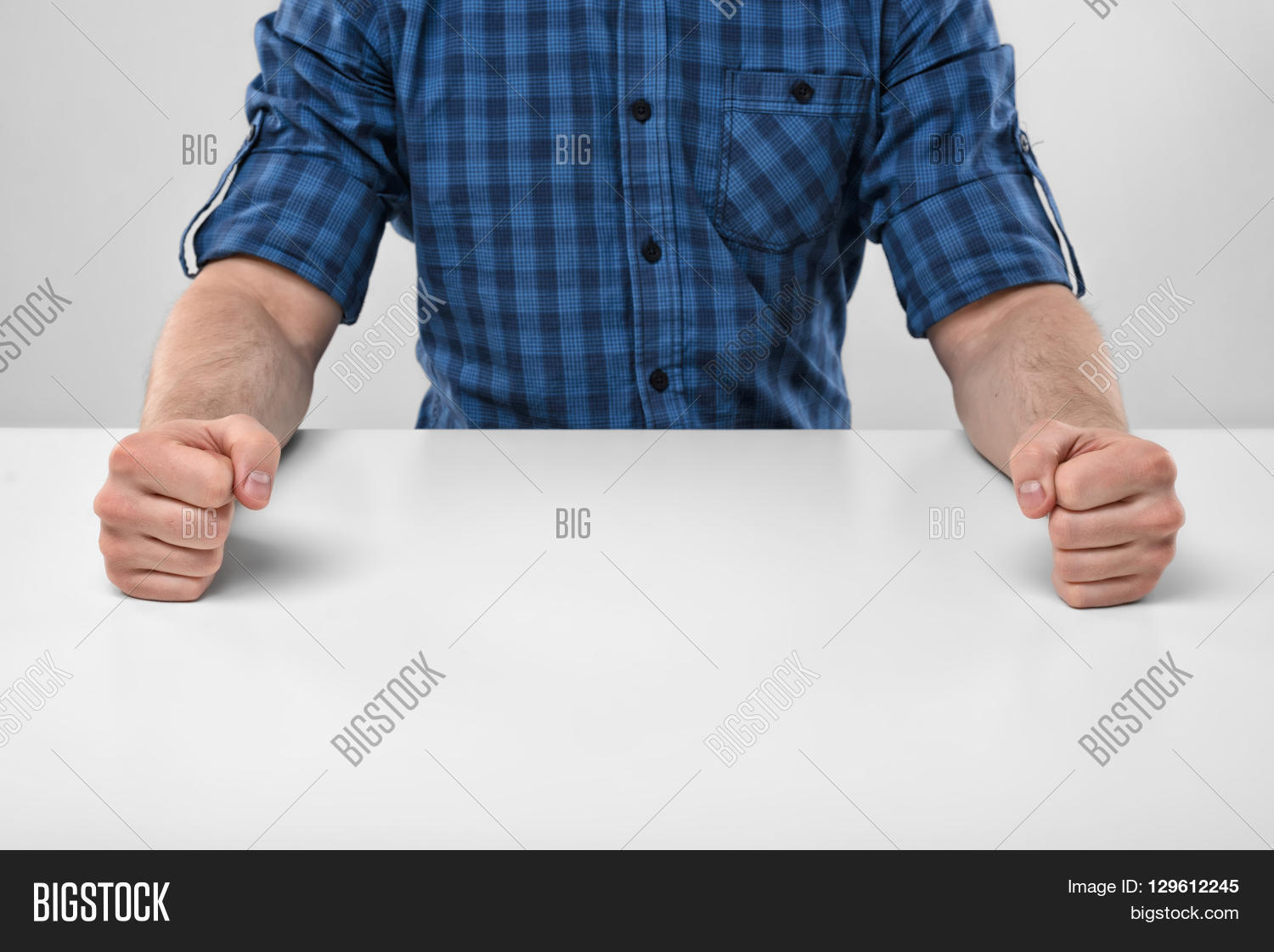Closeup Masculine Fists Clenched On Image & Photo Bigstock