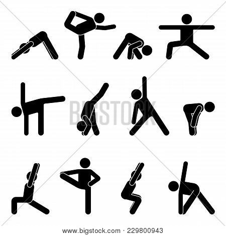 Poster: Stick Figure Basic Yoga Position