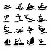 foto of sports  - Water Sport Icons - JPG 