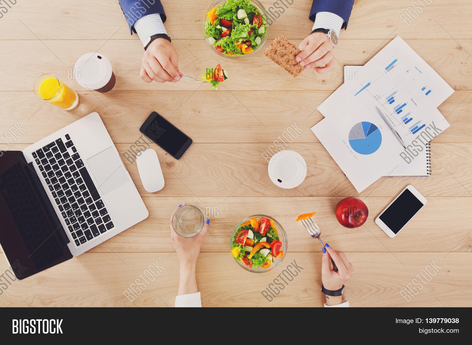 Business Lunch Together Working Image And Photo Bigstock