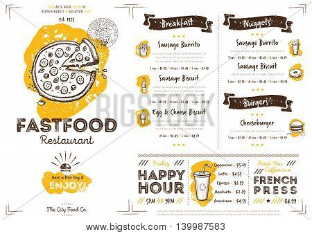 pizza restaurant menu design fast food cafe menu food menu