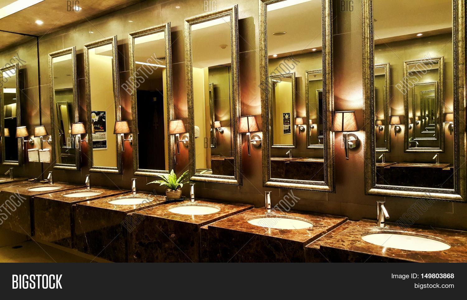 Interior Luxury Public Restroom. Image & Photo Bigstock