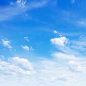 image of blue sky  - Blue sky with clouds - JPG 