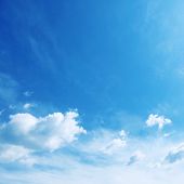 stock photo of sky  - White clouds in blue sky - JPG 