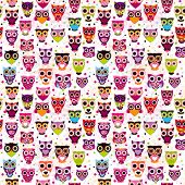foto of kid  - Cute seamless owl background patten for kids in vector - JPG 