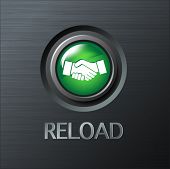 stock photo of handshake  - Vector button to reload the relationship - JPG 