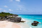 pic of bermuda  - Tropical Beach at Horseshoe Bay in Bermuda - JPG 