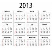 stock photo of time  - Solid calendar for 2013 year - JPG 
