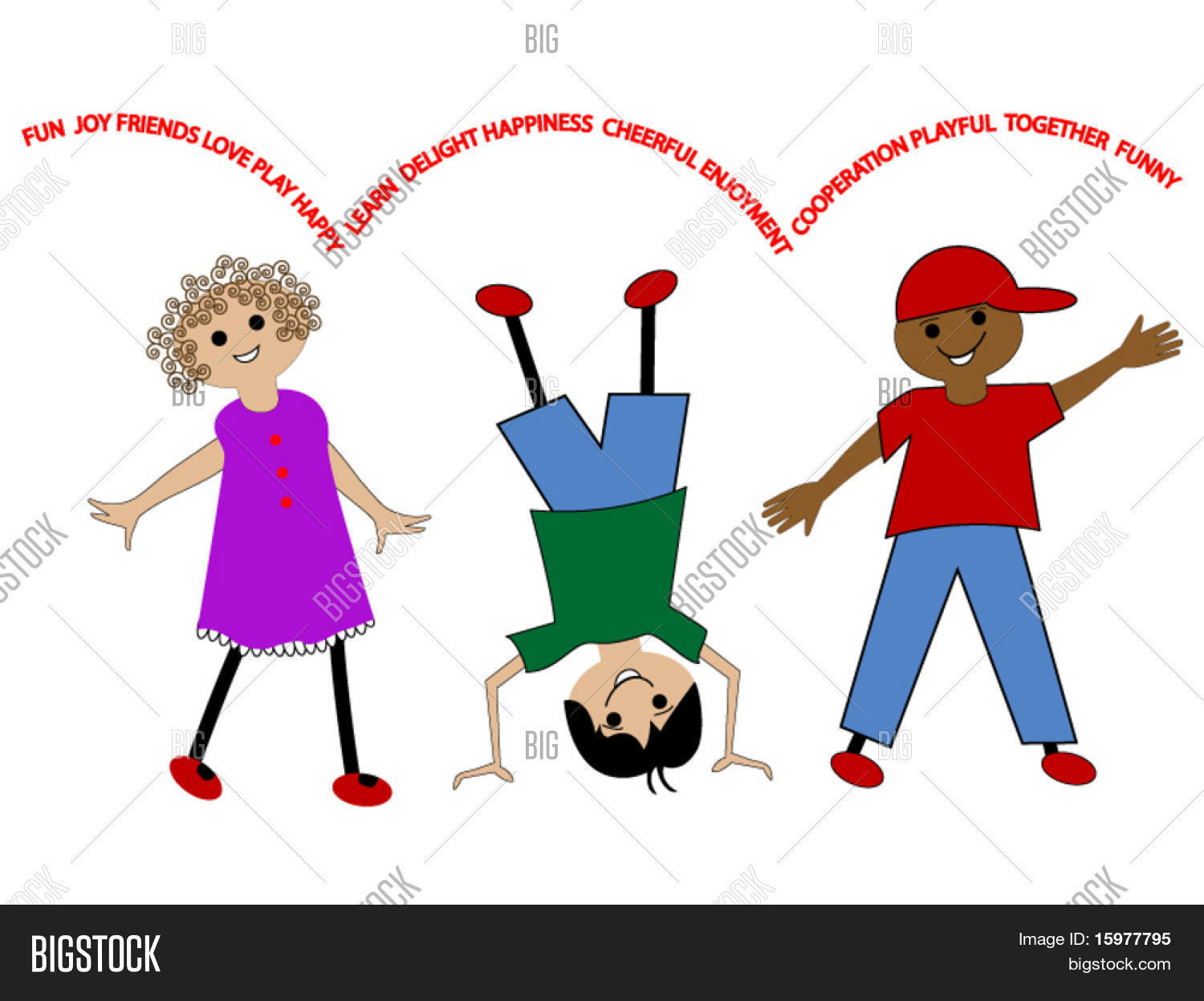 cartoon kids having fun Stock Vector & Stock Photos | Bigstock