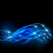 image of blue  - Abstract blue waves background - JPG 