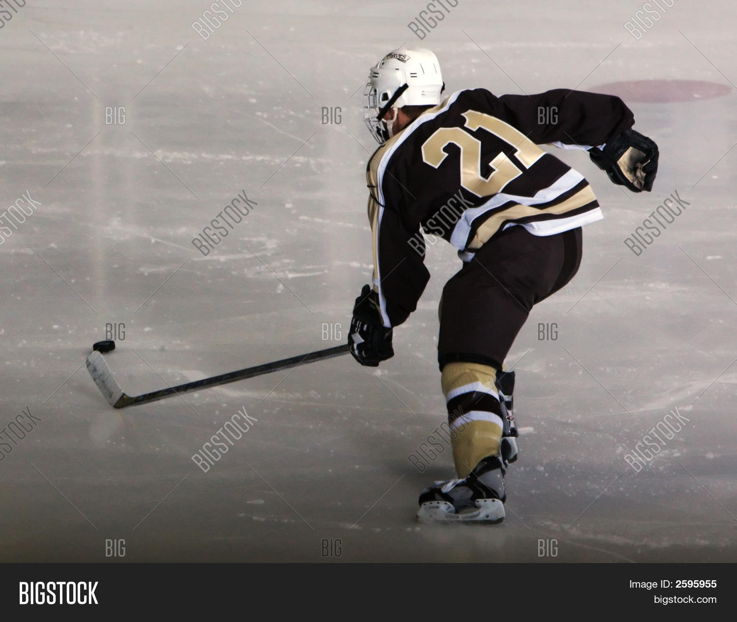 Hockey Player Skating Down Ice Image & Photo Bigstock