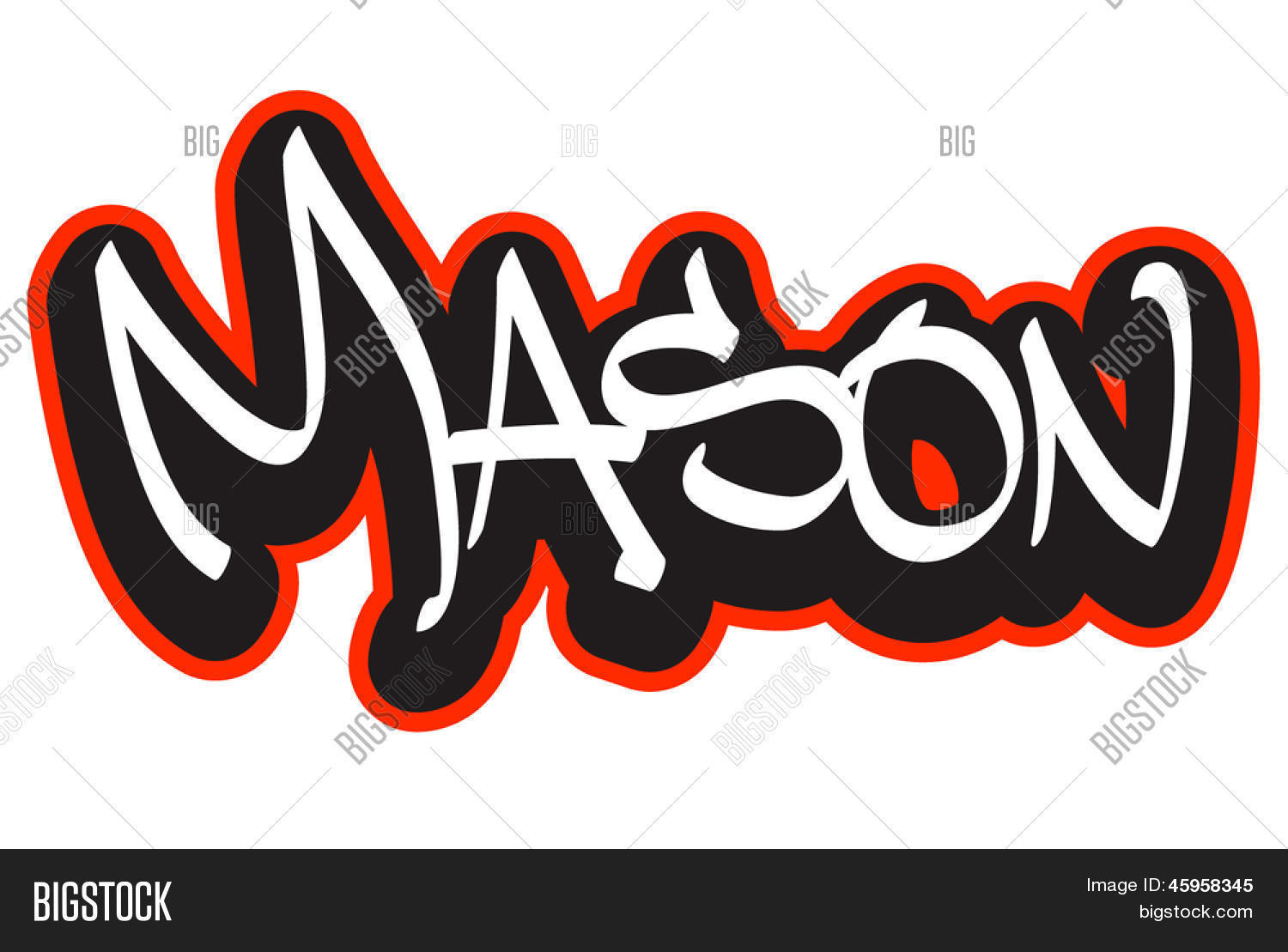 Mason Graffiti Font Style Name. Vector & Photo Bigstock