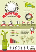 stock photo of golf  - Golf vector infographics - JPG 