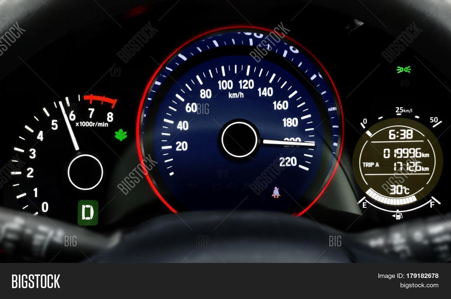 Car Dashboard Speedometer Moving Image & Photo Bigstock