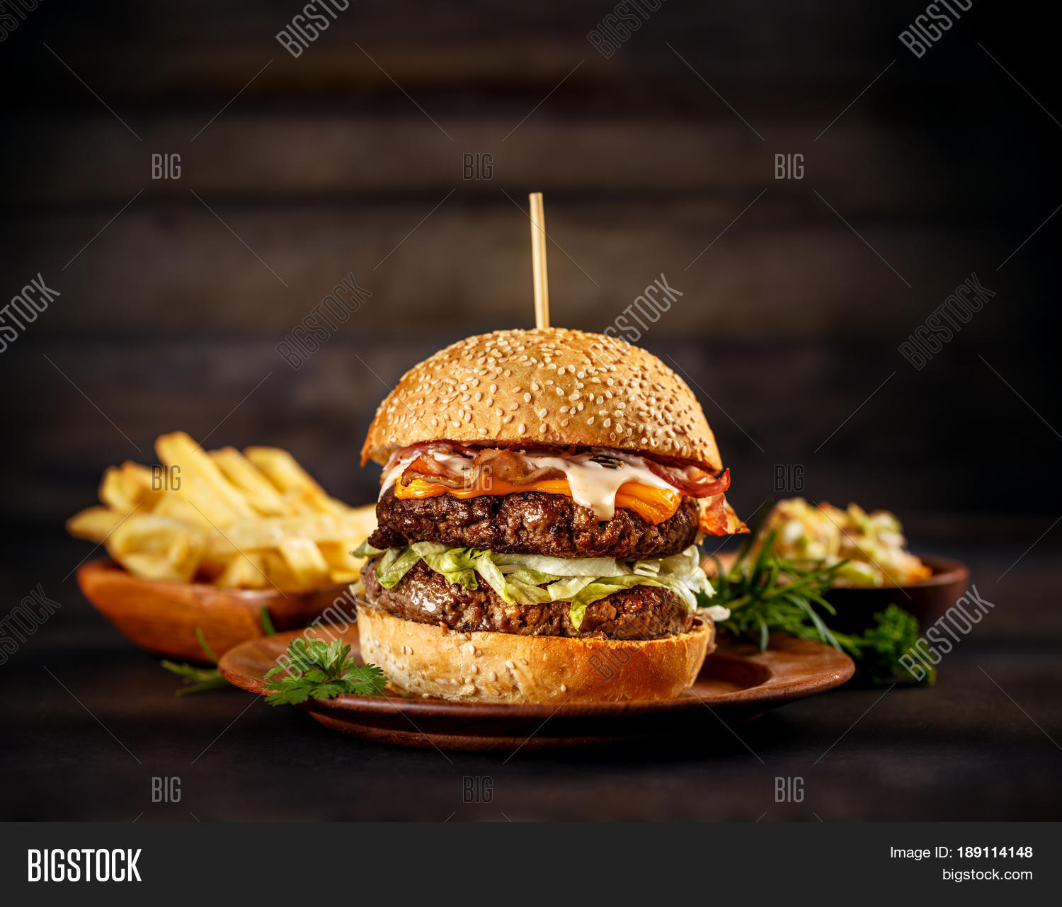Big Beef Burger Image & Photo Bigstock