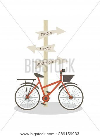 Poster: Bike Is Parked At Post