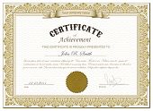 stock photo of money  - Vector illustration of detailed gold certificate - JPG 