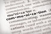 image of communication  - Selective focus on the word  - JPG 