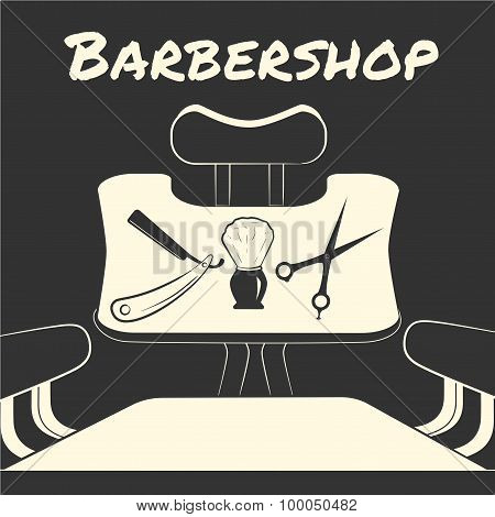 Vector with barber tools