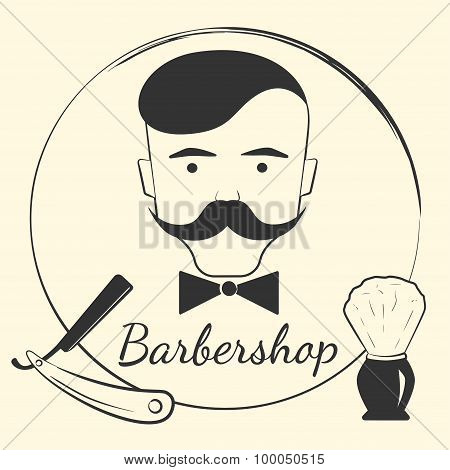 Barber with barber tools