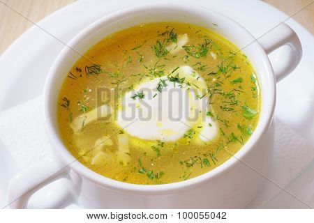 rassolnik soup in a bowl