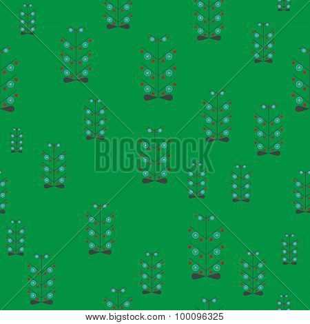 Seamless Background With Abstract Tree
