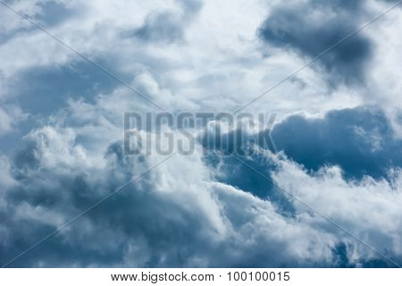 Dramatic sky with stormy clouds