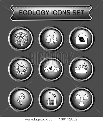 Ecology Logo Vector Icon Set.