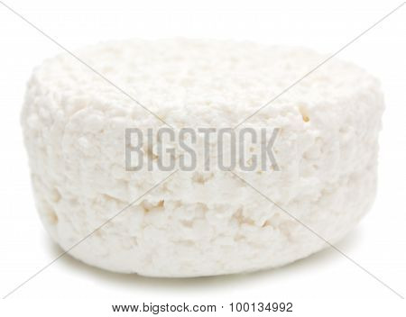 Curd cottage cheese isolated over white