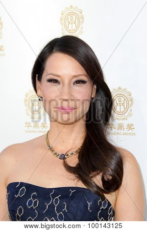 HOLLYWOOD, CA-JUN 1: Actress Lucy Liu attends the 2014 Huading Film Awards at The Montalban on June 1, 2014 in Hollywood, California.