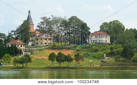 View Of Dalat City And Xuan Huong Lake