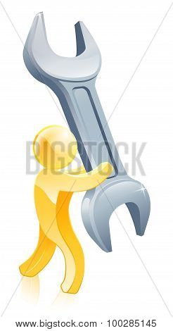 Spanner Wrench Gold Man